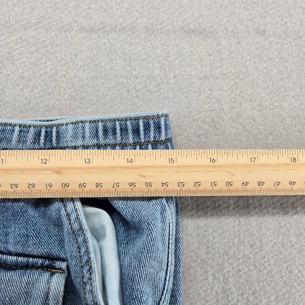 PacSun Puddle Zip Off Low Rise Denim Cargo Pants Medium Wash Jeans Womens Size M - Picture 13 of 13